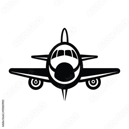 silhouette of airplane, soaring through the sky, Flying passenger airplane
