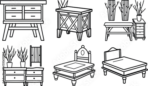 Workspace featuring modern computer, notes, and books, set in cozy home office. Bed and decorative items in background. Clean and inviting setup
