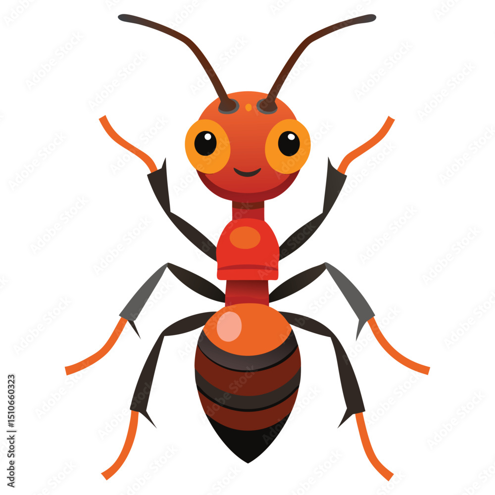 Fototapeta premium ant vector image on white background