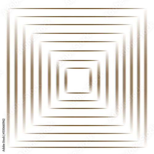 Fototapeta Naklejka Na Ścianę i Meble -  A concentric brown rectangle pattern creating a receding tunnel effect.