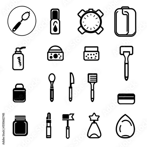 日常アイテムとガジェットアイコン｜Everyday Items and Gadgets Icon