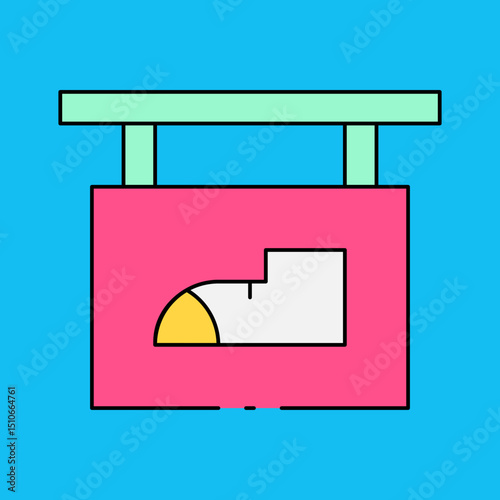 Shoe board single icon vector illustration