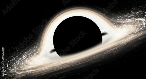 Black Hole Illustration in Space