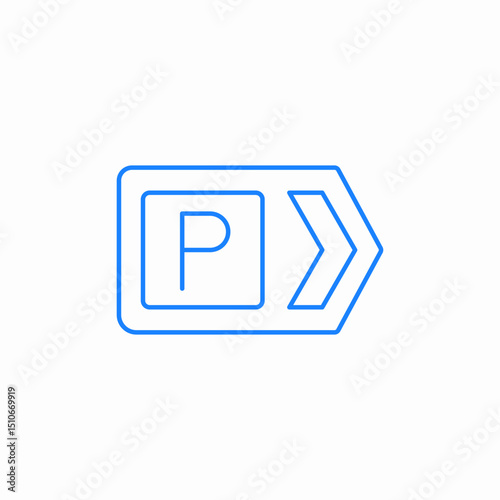 parking location pin icon sign vector