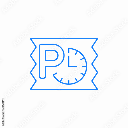 parking time limit icon sign vector