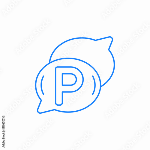 private chat icon sign vector