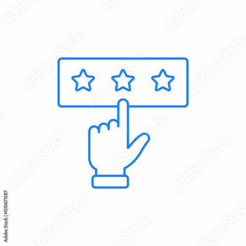 star rating feedback icon sign vector
