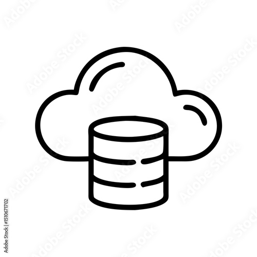 cloud network data storage icon design