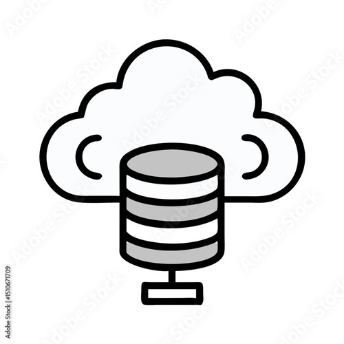 cloud network data storage icon design
