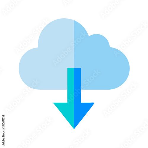 cloud file download arrow icon design