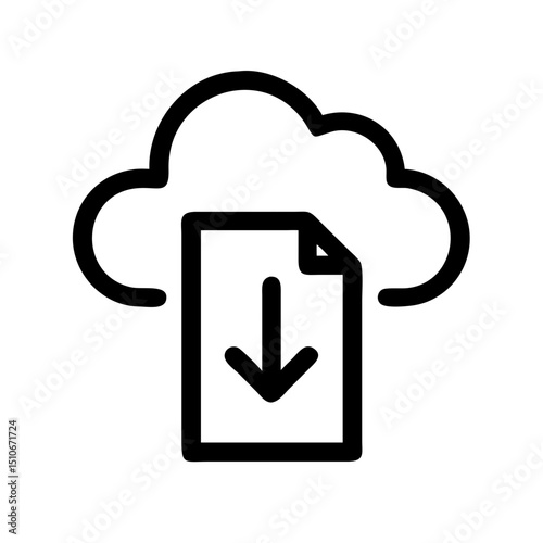 cloud file download arrow icon design