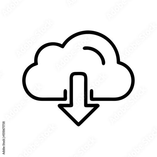 cloud file download arrow icon design