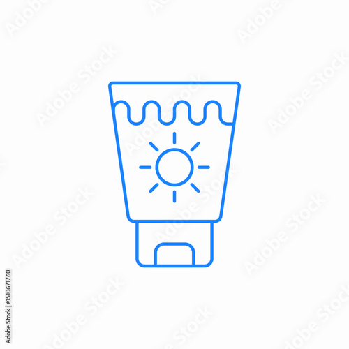 sun cream protection icon sign vector