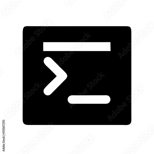 code terminal command icon design