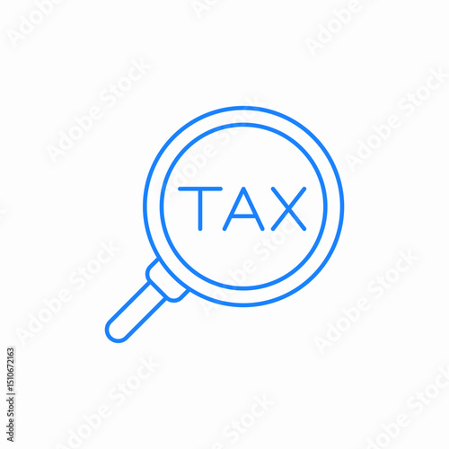 tax exemption search icon sign vector