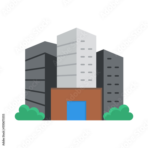 Urban Building Vector Illustration