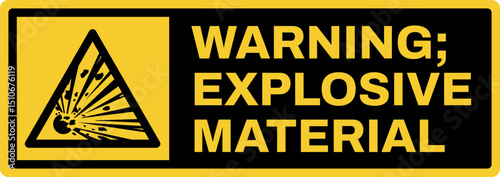 warning safety signs v3 uppercase text_warning ; exploseive material_landscape size 1/2 a4,a3,a2,a1 