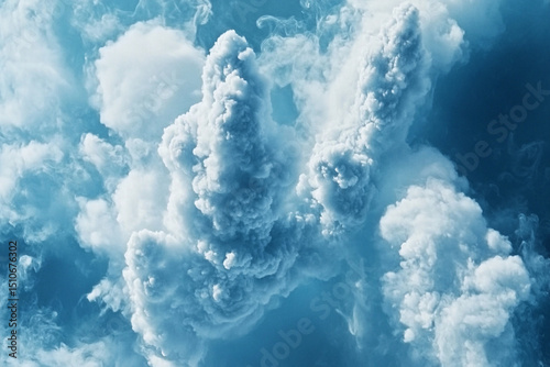 White smoke in icy blue color palette