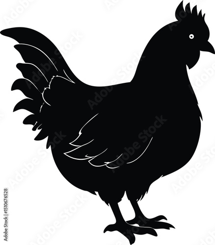 Hen Chicken silhouette Designs 