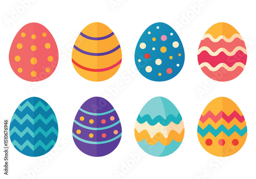 Colorful Easter Egg Designs A Collection of 8 Unique Patterns
