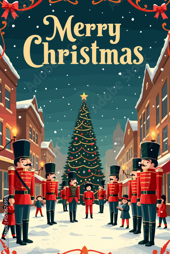 Wallpaper Mural christmas music poster, christmas party poster, christmas poster background, santa poster, happy holidays poster, christmas poster greeting card, christmas, winter, holiday, landscape, illustration, x Torontodigital.ca