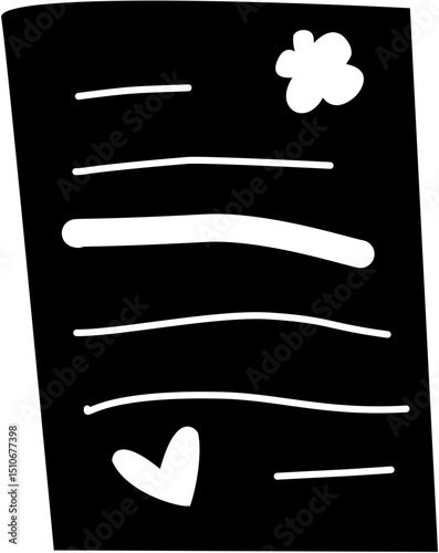 Letter with Star Doodle