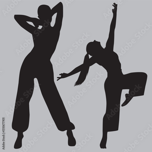 vector silhouette of a girl