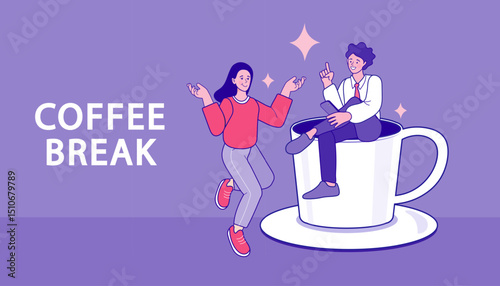 A man and woman sharing ideas over coffee, representing informal meetings, idea sharing, and business collaboration.