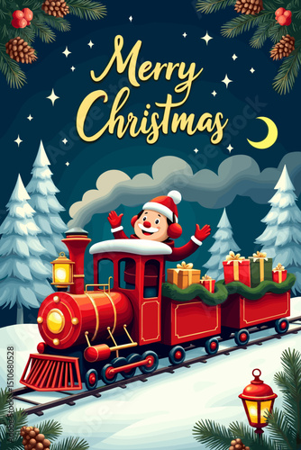 Wallpaper Mural christmas music poster, christmas party poster, christmas poster background, santa poster, happy holidays poster, christmas poster greeting card, christmas, winter, holiday, landscape, illustration, x Torontodigital.ca