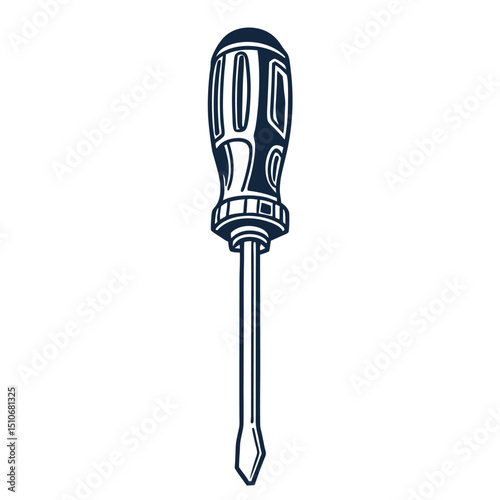 Screwdriver vector icon on white background, screwdriver, screwdriver vector art, Adobe Illustrator Artwork