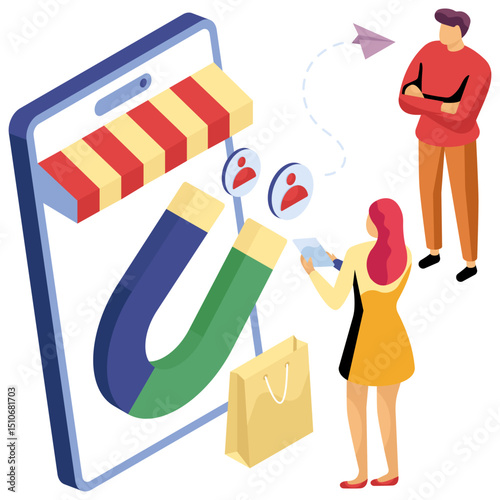 Perfect design illustration of attract customers