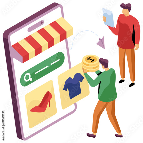 Vector design of search products online 