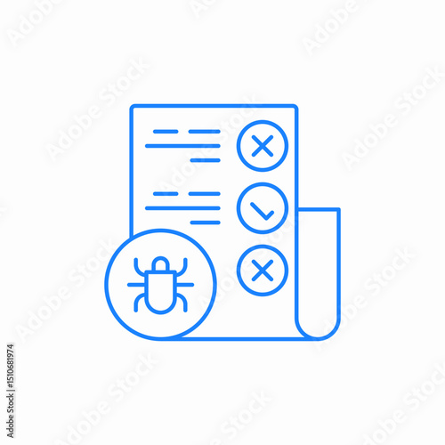 bug checklist icon sign vector