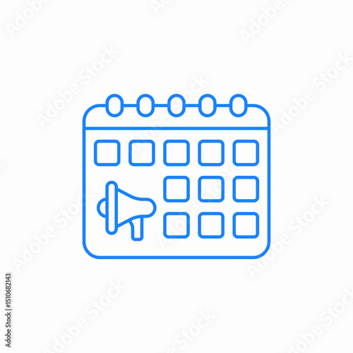 calendar event announcement icon sign vector