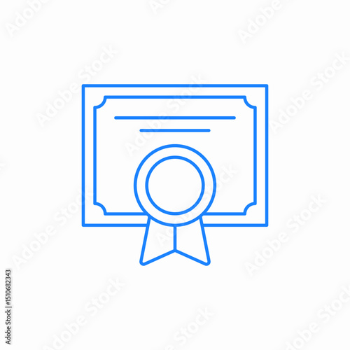 certificate award ribbon icon sign vector