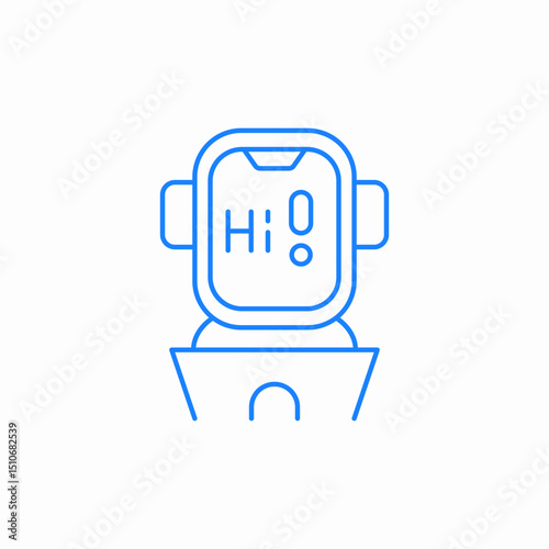 chat bot smart icon sign vector