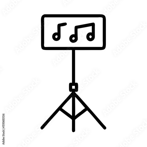 Music stand icon, simple design, for website design