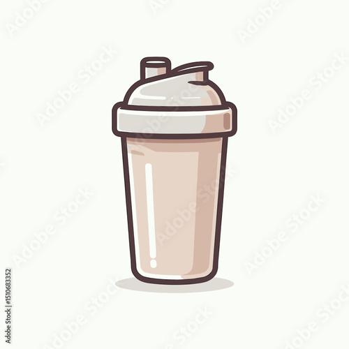 Minimalist protein shaker bottle