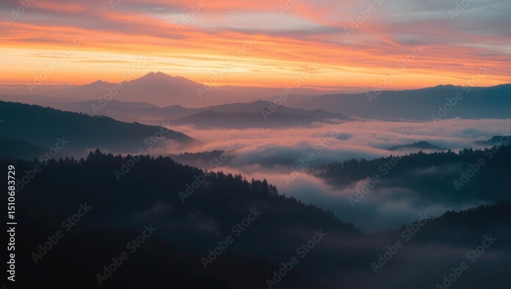 Fototapeta premium sunrise over the mountains