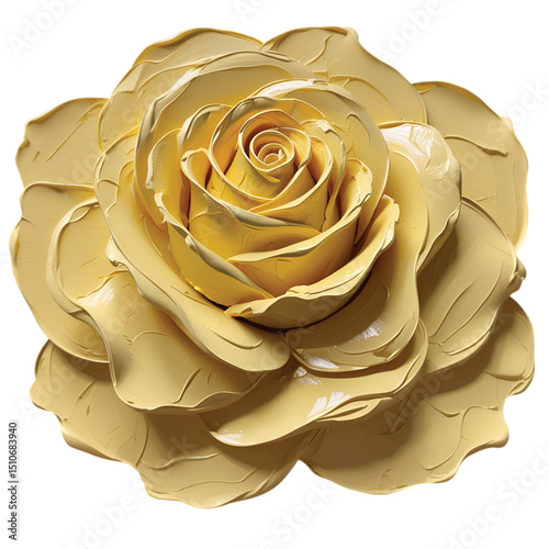 yellow rose on a white background