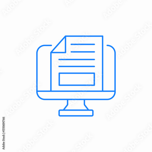 digital document icon sign vector