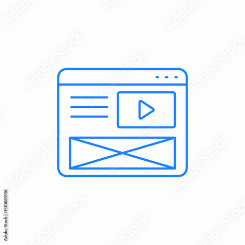 email video player icon sign vector