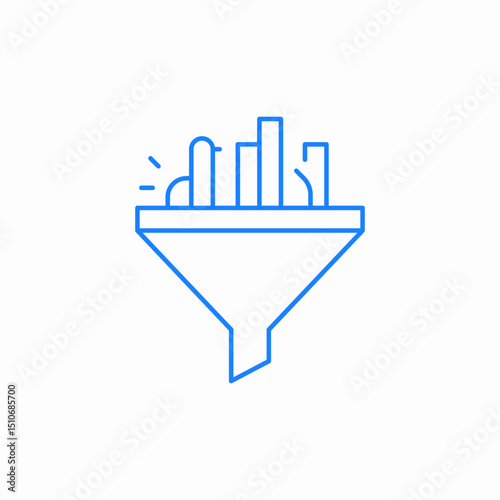 filter data analysis icon sign vector