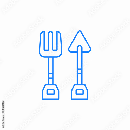 gardening tools set icon sign vector