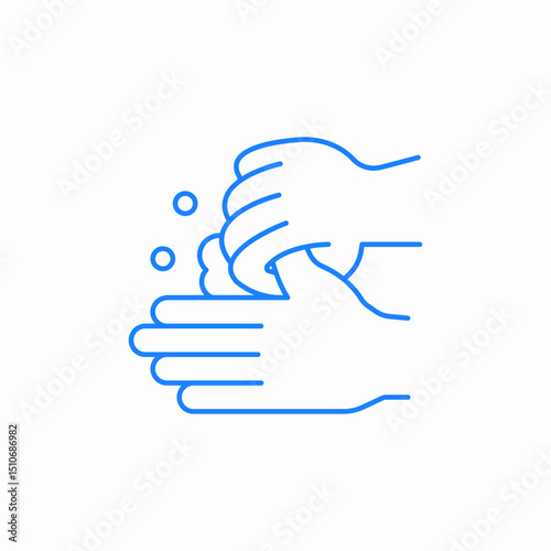 hands washing soap icon sign vector
