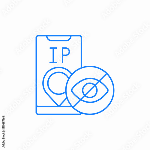 ip location hidden icon sign vector