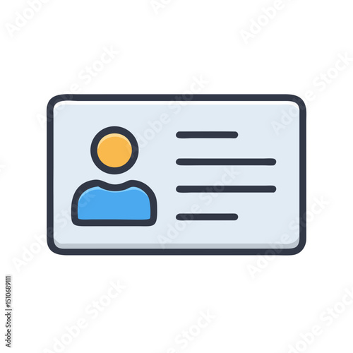 contact information card icon design