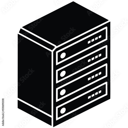 game developer element isolated game server rack on white background