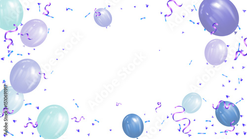 Pastel helium balloons minimal creative idea for party, event, greeting card, celebration and baby shower decor
