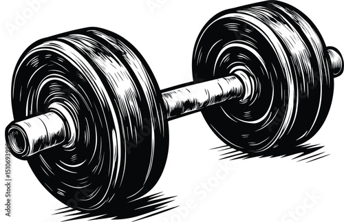 dumbbell isolated on white background